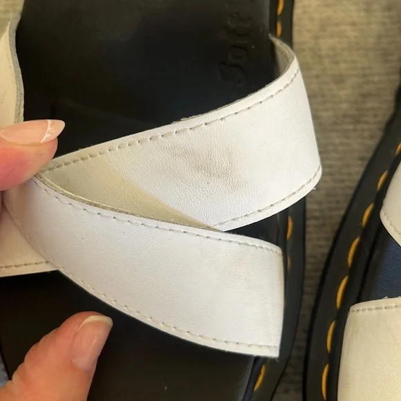 Dr. Marten white Voss II platform sandals Size 8 - Picture 11 of 12